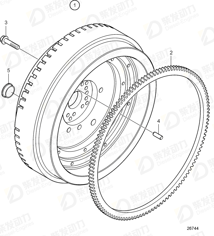 VOLVO Flywheel 21912064 Drawing